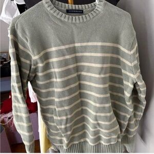 Brandy Green Striped Sweater